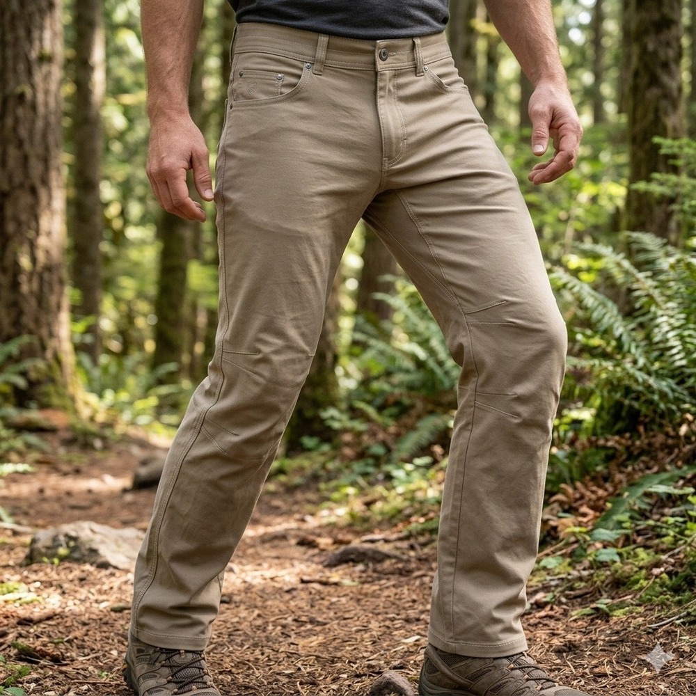 KUHL Kanvus Jean Men 36x30 Khaki Tan Stretch Canvas Rugged Full Fit Pants NWT